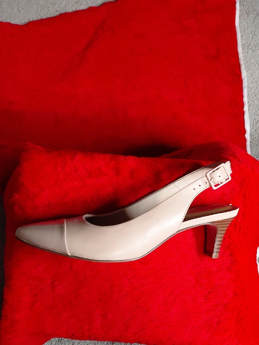 Collection B Blush Nude Pointed Toe Slingback Mule